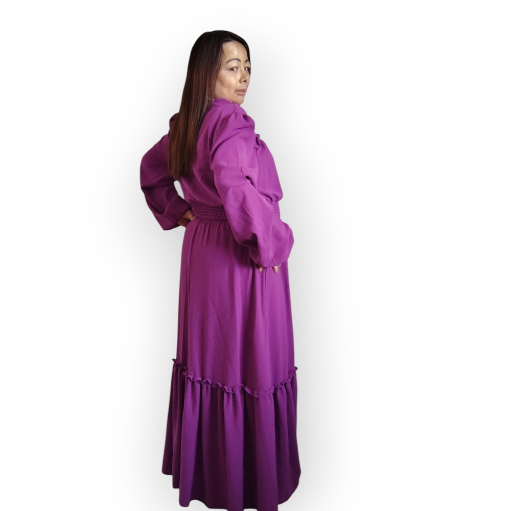 SHEIN Women's XL Long Sleeve Purple Maxi Dress - Picture 2 of 7
